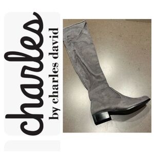 NEW Charles by Charles David Gammon Over the Knee Boot Charcoal Sz:6 & 6.5
